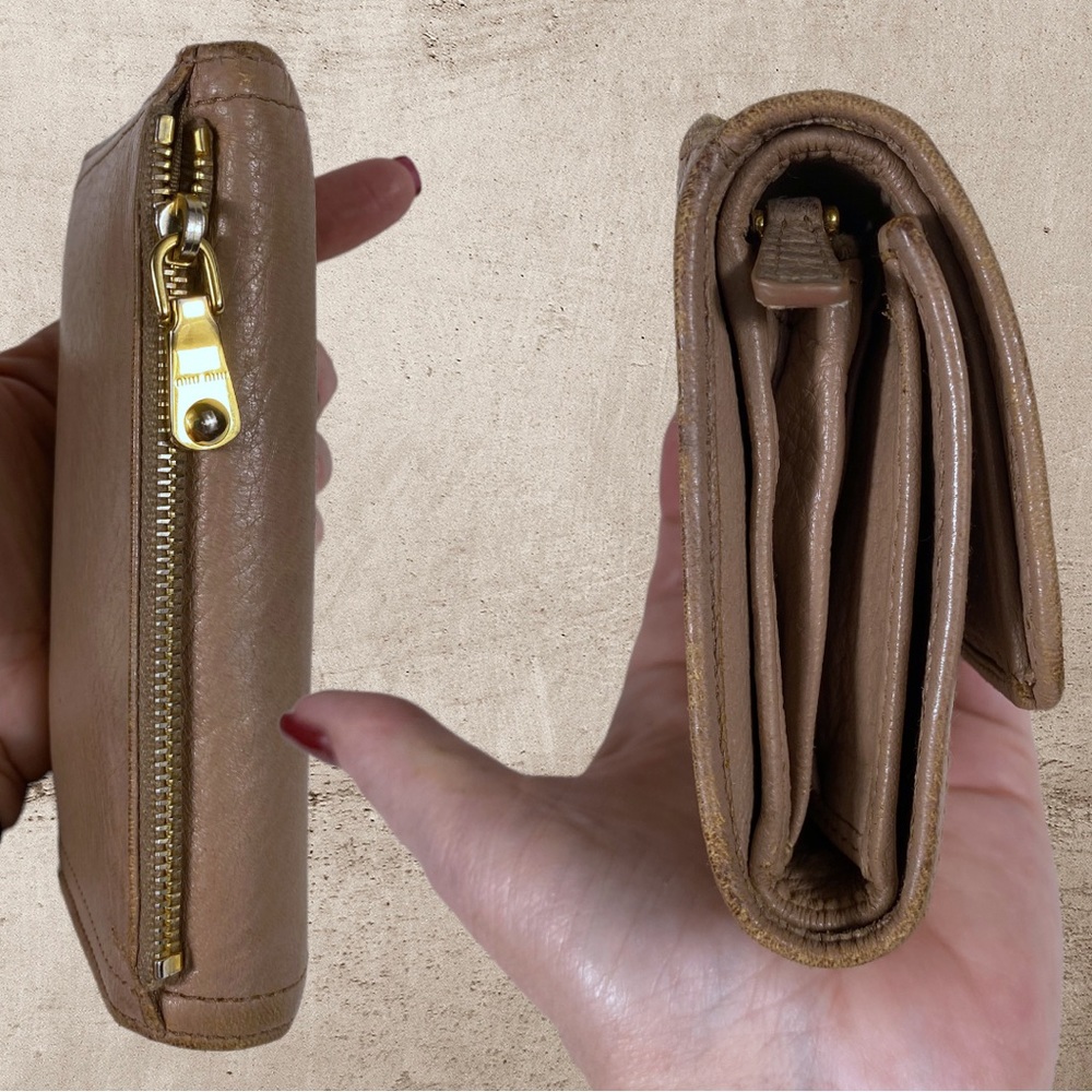 Miu Miu Wallet All Leather Midi Wallet Neutral Mi… - image 4